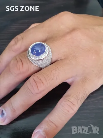 Мъжки Сребърни Пръстени с Естествени Камъни