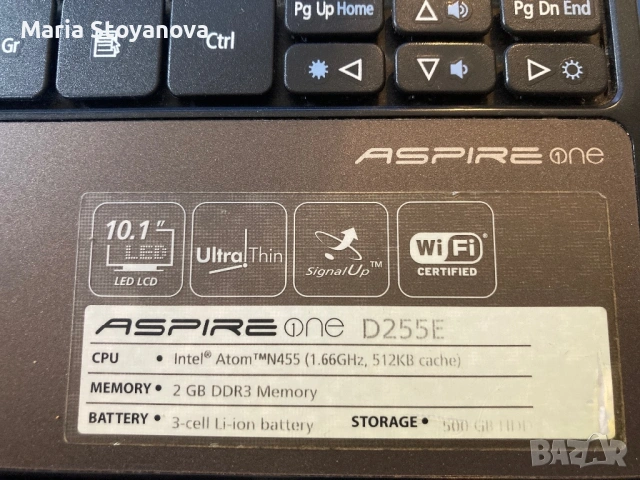 Лаптоп Acer Aspire one, снимка 3 - Лаптопи за дома - 53251847