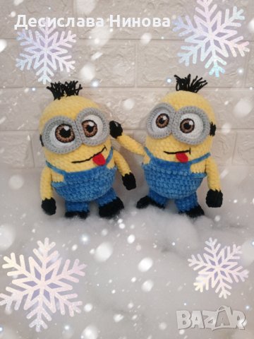 Миньони-ръчна изработка-25см, снимка 3 - Плюшени играчки - 36919717