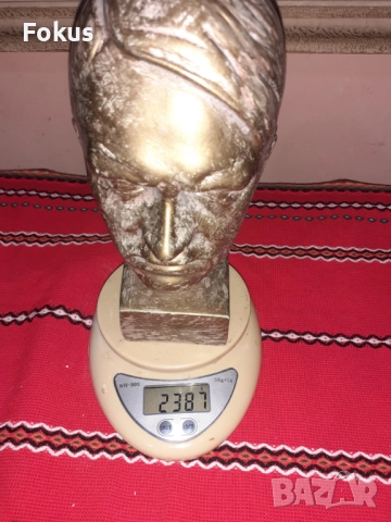 Страхотен бюст на Хитлер от лят бетон с цвят бронз, снимка 7 - Антикварни и старинни предмети - 52528114