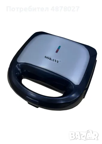 Тостер сандвич 750W,незалепващи и подвижни плочи,LED индикатор SOKANY SK-902, снимка 9 - Тостери - 55805185