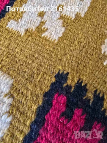 Котленски ръчно тъкан вълнен килим от едно време. , снимка 3 - Килими - 51382843
