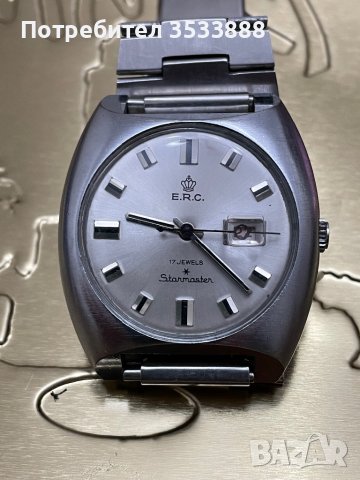 Мъжки механичен швецарски часовник E.R.C Stanmaster колеционерски, снимка 1