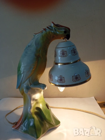 Стара настолна лампа - папагал, снимка 6 - Настолни лампи - 53133747