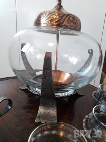 Немска купа за пунш с метален обков и шест чаши, снимка 9 - Сервизи - 31761872