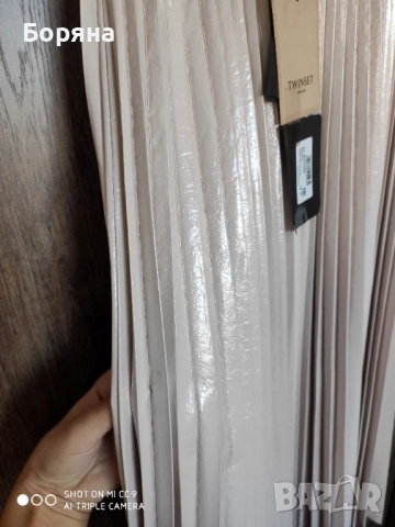 Twinset уникална нова с етикет розова пола солей еко кожа, снимка 10 - Поли - 52815968