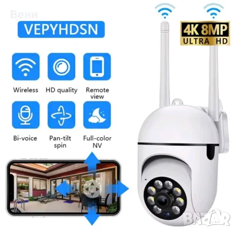 Wi fi смарт камера 1080p, снимка 2 - HD камери - 56528176