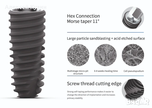 Дентален имплант ApogeyDental серия RS (Osstem TS III SA) RS-0001, снимка 10 - Стоматология - 50556708