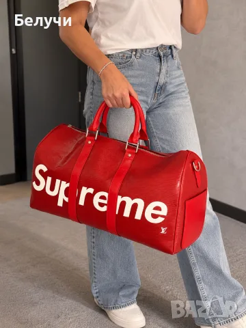 ❤️ LOUIS VUITTON x SUPREME – ЧЕРВЕНА ПЪТНА ЧАНТА ❤️