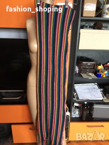 Пъстър шал Gant (вълна), снимка 7 - Шалове - 39336734