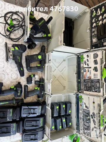 ден, 20:38 Festool Фестул циркуляр, перфоратор, винтоверт, зеге, батерия, зарядно