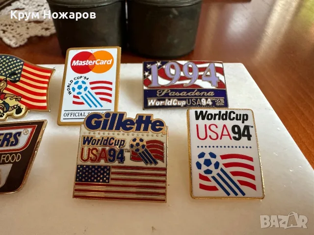 USA 1994 WORLD CUP BADGES . Продават се Значки от Световното по футбол от 1994г цена -14 за бр., снимка 11 - Футбол - 55960662