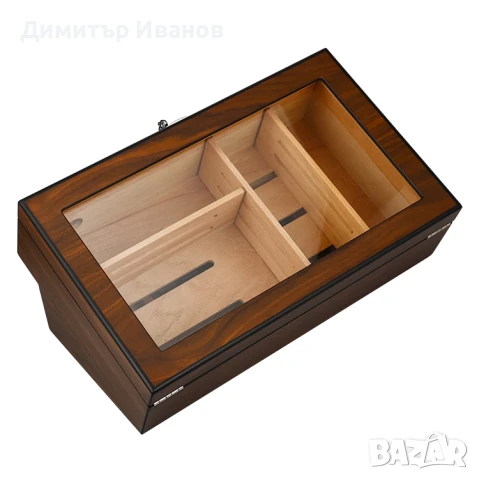 Кедров хумидор с модерен дизайн за до 50 пури, снимка 5 - Други - 50979706