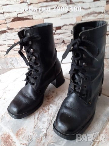 Дамски боти от естествена кожа , снимка 4 - Дамски боти - 34943250
