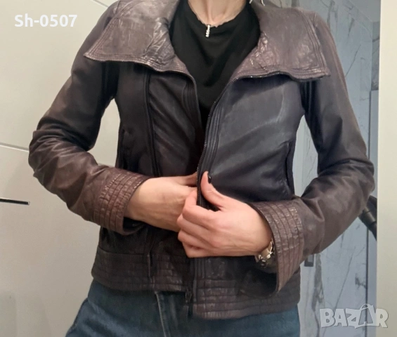 Кожено яке, снимка 4 - Якета - 54200254