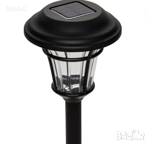Слънчев фенер соларни лампи витраж черен 32см S_1165441, снимка 5 - Соларни лампи - 49904704