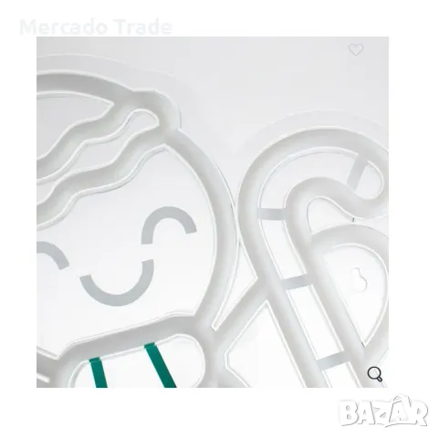 Декоративна коледна светеща LED фигура Бискитено човече, снимка 3 - Декорация за дома - 47830976