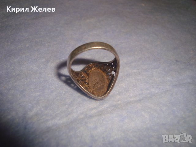 ИН и ЯН МАРКОВ ВИНТИДЖ СРЕБЪРЕН ЕМАЙЛИРАН АЖУРЕН ПРЪСТЕН СРЕБРО 925 МАЙСТОРСКА ИЗРАБОТКА 28758, снимка 8 - Пръстени - 37277371