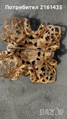 Прекрасна ретро брошка на Яблонекс Чехословакия , снимка 3 - Антикварни и старинни предмети - 52851436