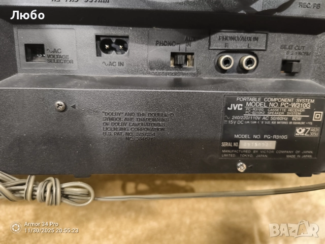 Радиокасетофон JVC pc w310, снимка 6 - Радиокасетофони, транзистори - 52596332