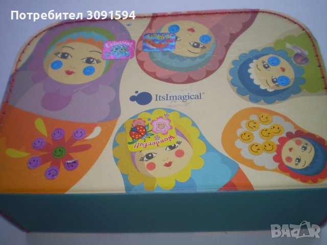 Старо картонено куфарче с матьрошки, снимка 3 - Други ценни предмети - 42199850