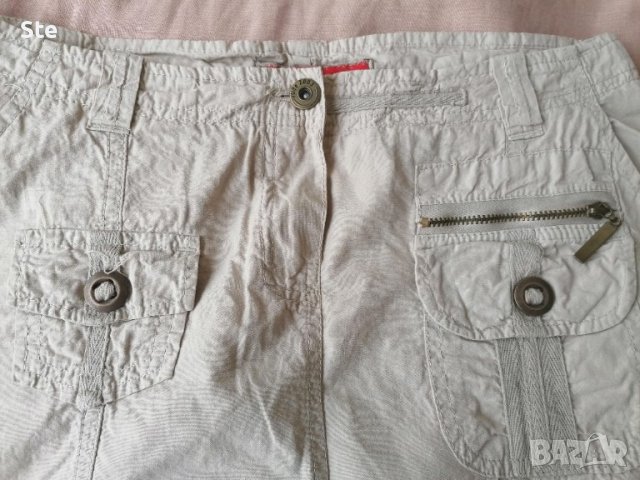 Бежова пола 42 размер , снимка 4 - Поли - 37444965