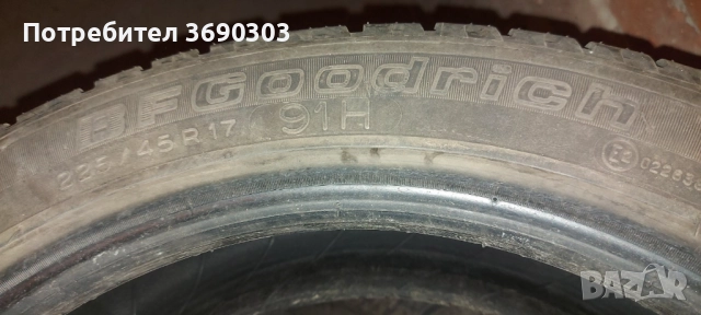 4 броя зимни гуми Bridgestone, размер 225/ 45 R17 - 91 H , снимка 2 - Гуми и джанти - 52465830