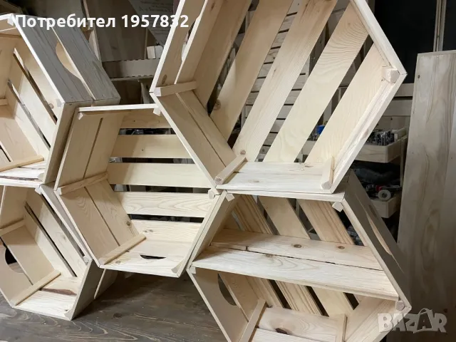 Дървена декоративна Щайга/Хексагон/шестоъгълник, снимка 3 - Оборудване за магазин - 48923019