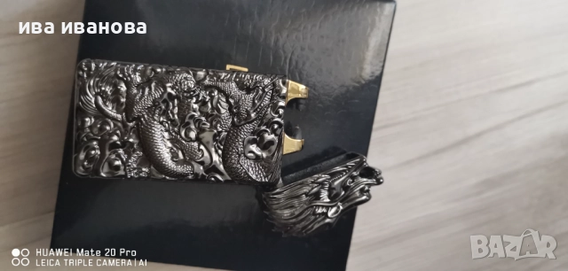 Метална плазмена запалка с дракон и USB, снимка 2 - Запалки - 52019448