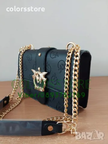 Луксозна черна чанта  P*nko-SG84te, снимка 4 - Чанти - 47759174