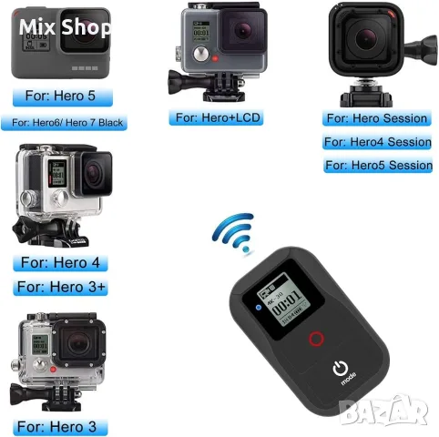 НовWifi Remote For Gopro Hero 3/4/5/6/7/8, снимка 2 - Друга електроника - 55749786