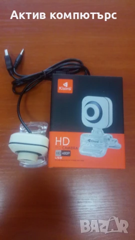 Уеб камера Kisonli PC-1, Микрофон, 480p, Бял