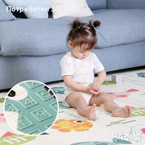Детски двулицев килим/подложка за игра 200 х 180 см., снимка 11 - Други - 40324680