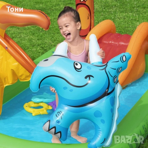 Водна площадка Bestway Jurassic 53160 – Детски мини аквапарк с пързалка и пръскачки, снимка 4 - Басейни и аксесоари - 54307833