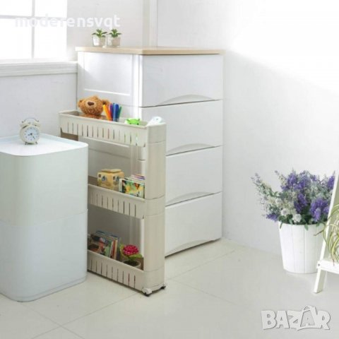 Етажерка на 3 реда с колелца, снимка 2 - Органайзери - 37420104