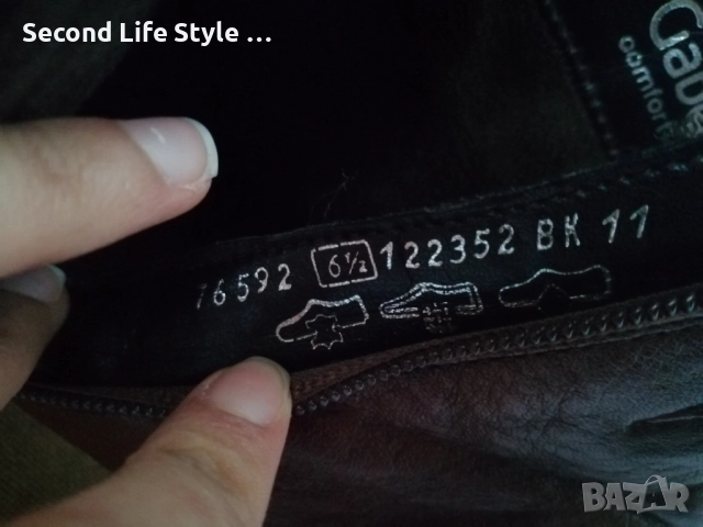 № 40 Gabor дамски боти естествена кожа в кафяв цвят, снимка 11 - Дамски боти - 52921137