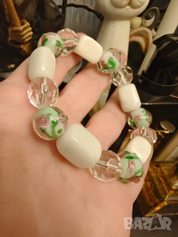  Гривна Мурано с оникс, снимка 4 - Гривни - 50317548