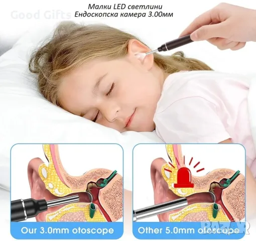 Мултифункционален инструмент за преглед и почистване на уши, HD камера, снимка 7 - Други - 47510389