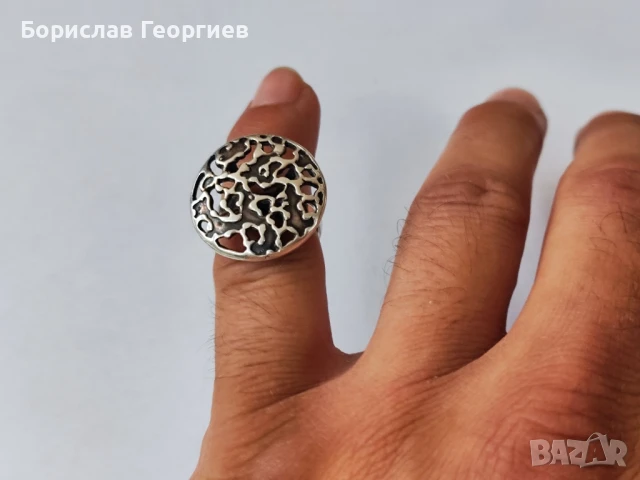 Сребърен пръстен, снимка 4 - Пръстени - 51200993
