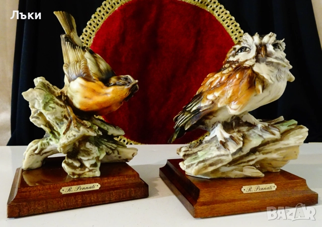 Порцеланова статуетка птица Дрозд,Capodimonte от R.Pennati. , снимка 10 - Антикварни и старинни предмети - 52900268