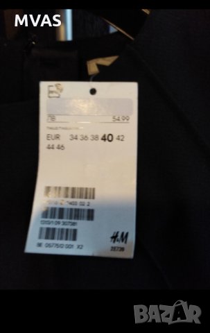 Нова - 55% H&M черна официална рокля с подплата 40 номер М, снимка 3 - Рокли - 25714542