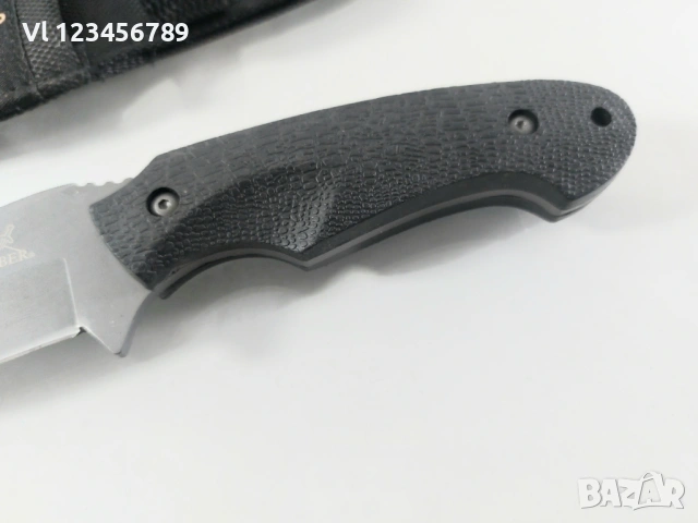 Ловен нож фултанг Gerber 90х220мм  с гумирана дръжка, снимка 5 - Ножове - 54346477