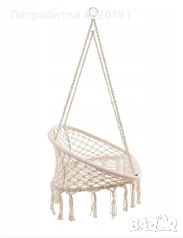 Двойна бежова градинска люлка за двама с възглавници, снимка 13 - Градински мебели, декорация  - 51039020