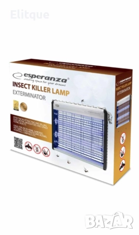 Лампа против насекоми UV Esperanza EHQ006 Hunter, 20W, 38,5х7,5х25см., 2 ГОДИНИ ГАРАНЦИЯ, снимка 7 - Друга електроника - 52895105