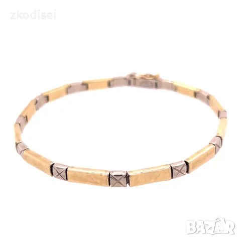 Златна мъжка гривна 14,04гр. 19см. 14кр. проба:585 модел:28075-1, снимка 1