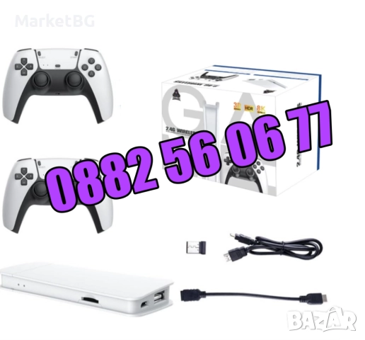 Безжична конзола М15, 30 000+ игри, Два безжични джойстика, 4K HD, телевизионна игра, снимка 2 - Други игри и конзоли - 52163482