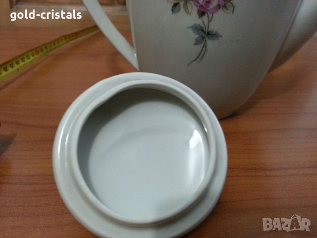 Стар български порцелан кана чийник , снимка 4 - Антикварни и старинни предмети - 34177289