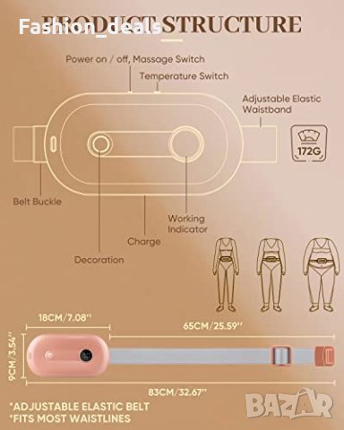Нова Преносима безжична нагревателна подложка за крампи за жени, снимка 6 - Друга електроника - 40679927