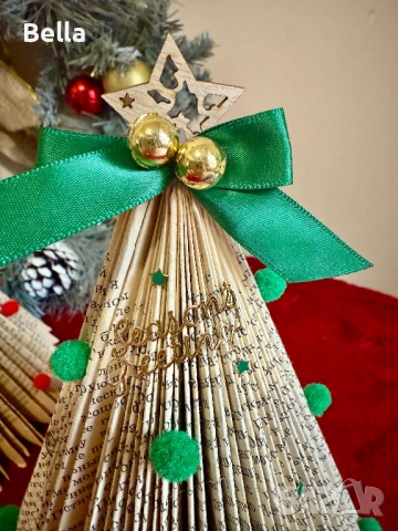 Уникална ръчно изработена сгъваема коледна елха | Рециклирани мат, снимка 9 - Други - 52443326