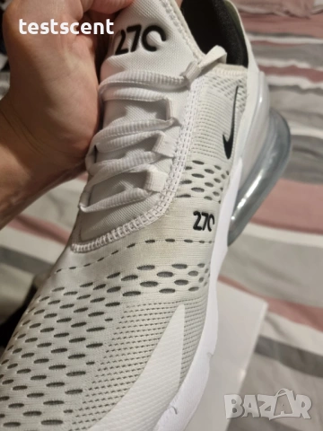 Nike Air Max 270 – Мъжки маратонки / Размер 45.5 (UK 10.5) бели отлично състояние, снимка 9 - Маратонки - 54016543